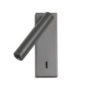 Italux 5906630853779 LED Spot-Wandleuchte Cali | 2.5W integrierte LED-Quelle | 3000K | mit Schalter | grau