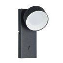 Italux 5906630853144 LED Spot-Wandleuchte Fonten | 1.8W integrierte LED-Quelle | 4000K | mit Schalter | schwarz