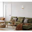 Italux WL-94981-1B-GD LED Wandleuchte Evans | 12W integrierte LED-Quelle | 3000K | gold | opal