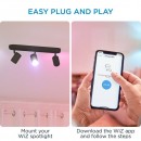 WIZ-Colors 8719514551978 LED-Deckenleuchte Imageo 3x5W | Gu10 | 1050lm | 2200-6500K | RGB - dimmbar, schwarz