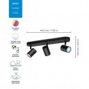 WIZ-Colors 8719514551978 LED-Deckenleuchte Imageo 3x5W | Gu10 | 1050lm | 2200-6500K | RGB - dimmbar, schwarz