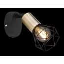 Globo 54802S-1AB Wandleuchte Xara I 1x40W | E14 - schwarz, Messing