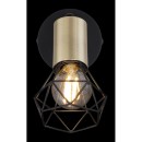 Globo 54802S-1AB Wandleuchte Xara I 1x40W | E14 - schwarz, Messing