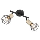 Globo 54802S-2AB Deckenleuchte Xara I 2x40W | E14 - schwarz, Messing