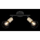 Globo 54802S-2AB Deckenleuchte Xara I 2x40W | E14 - schwarz, Messing