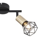 Globo 54802S-2AB Deckenleuchte Xara I 2x40W | E14 - schwarz, Messing