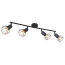 Globo 54802S-4 Deckeneinbauleuchte Xara 4x40W | E14 - schwarz