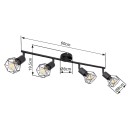 Globo 54802S-4 Deckeneinbauleuchte Xara 4x40W | E14 - schwarz
