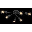Globo 54802S-6 Deckeneinbauleuchte Xara 6x40W | E14 - schwarz