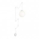 Ideal Lux 160863 Pendelleuchte Boa Bianco 1x60W | E27 - weiß