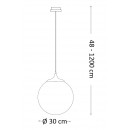 Ideal Lux 160863 Pendelleuchte Boa Bianco 1x60W | E27 - weiß