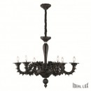 Ideal Lux Hängeleuchte Rezzonico Nero 6x40W E14 - Glas, luxuriös, schwarz