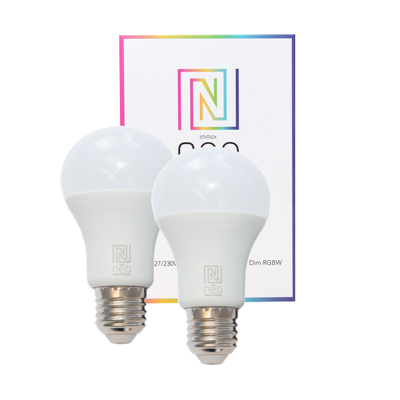 Immax NEO 07004B 2x LED Lampe 1x8,5W | E27 | 2700K | RGB