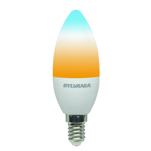 Sylvania 0028903 Intelligente LED-Glühbirne 1x5W | E14 | 470lm | 2700-6500K - dimmbar, Wi-Fi, weiß