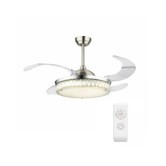 Globo 0352 LED Deckenleuchte mit Ventilator Cabrera 1x36W | 3000-6000K - verstellbar, mit Fernbedienung