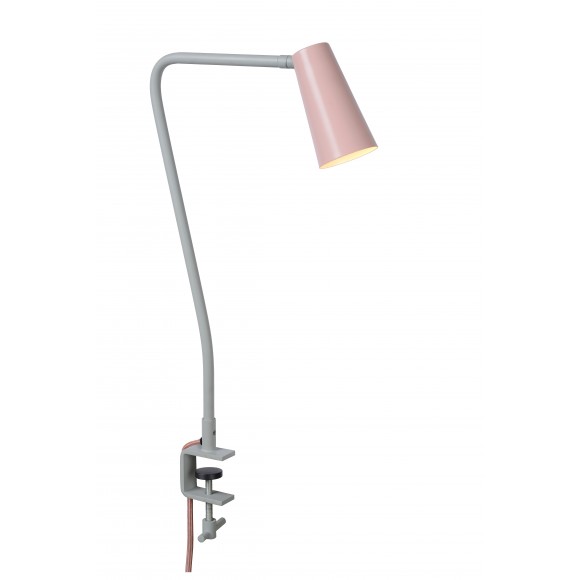 Lucide 05536/01/66 Kinderlampe mit Clip Driss 1x25w | GU10 - Pink, Kabelschalter