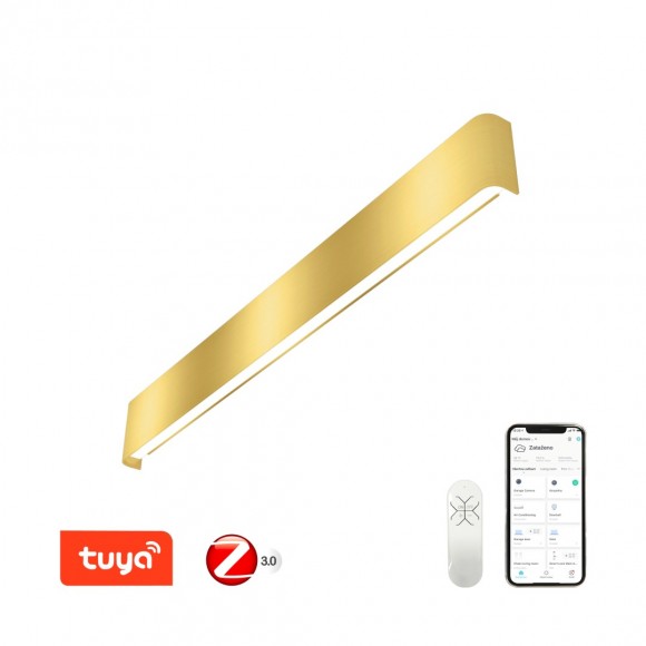 Immax NEO 07137-G Wandleuchte Linea 1x40w | 2160lm | 2700-6500k - ZigBee 30, dimmbar, Fernbedienung, Gold