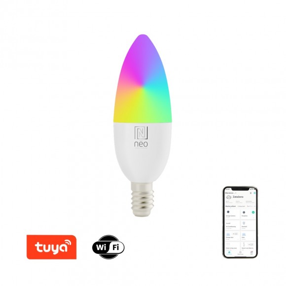 Immax NEO 07716L LED Smart Lampe 1x55w | E14 | 470lm | 2700-6500K | CCT | RGB - dimmbar, weiß
