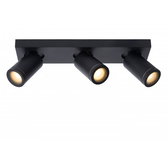 Lucide 09930/15/30 Spotleuchte 3x5w | LED GU10 | 3x320lm | 2200K / 3000K | IP44 - inkl. Lampe, schwarz, einstellbar, dimmbar, CCT