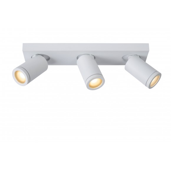 Lucide 09930/15/31 Spotleuchte 3x5w | LED GU10 | 3x320lm | 2200K / 3000K | IP44 - inkl. Lampe, weiß, einstellbar, dimmbar, CCT