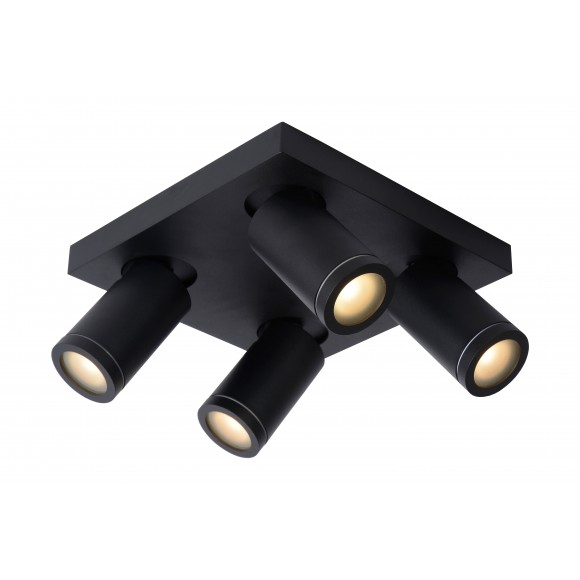 Lucide 09930/20/30 Spotleuchte 4x5w | LED GU10 | 2200K / 3000K | 4x320lm | IP44 - inkl. schwarz, einstellbar, dimmbar, CCT