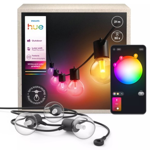 Philips Hue  8720169371590 LED LED-Streifen | 19W integrierte LED-Quelle | rgb - farbig | Dimmer | schwarz