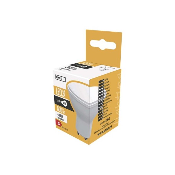 EMOS Z75140 LED Lampe Basic | 5,8W GU10 | 500lm | 4000K