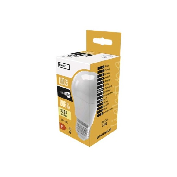 EMOS ZL4010 LED Lampe Basic | 8,5W E27 | 510lm | 3000K