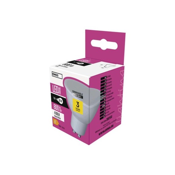 EMOS ZQ8255D LED Lampe Classic | 7W MR16 | 800lm | 4000K