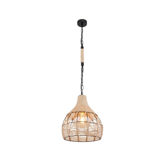 Globo 15671H Deckenleuchte Halia 1x60W | E27 - schwarz, natürlich