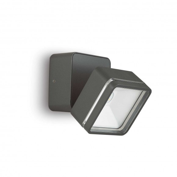 Ideal Lux 285511 LED Außen Wandleuchte Omega Ap Square 1x7w | 650lm | 4000k | IP54 - Anthrazit