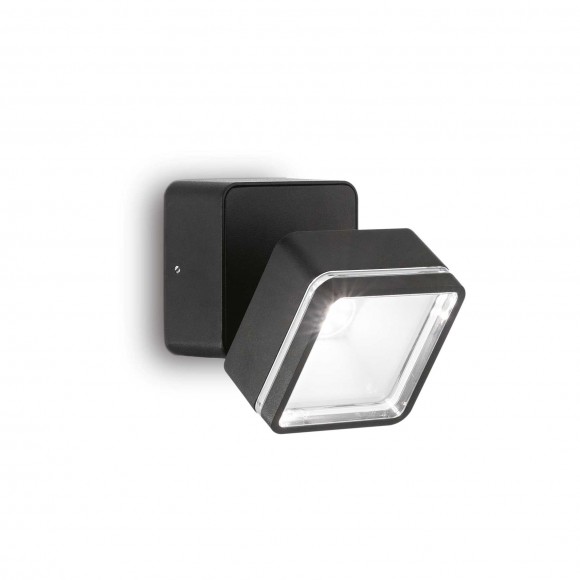 Ideal Lux 285535 LED Außen Wandleuchte Omega Ap Square 1x7w | 650lm | 4000k | IP54 - schwarz