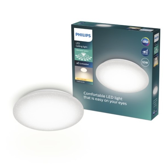Philips 8721103068972 LED Deckenleuchte CL200 | 10W integrierte LED-Quelle | 1000lm | 2700K | weiß
