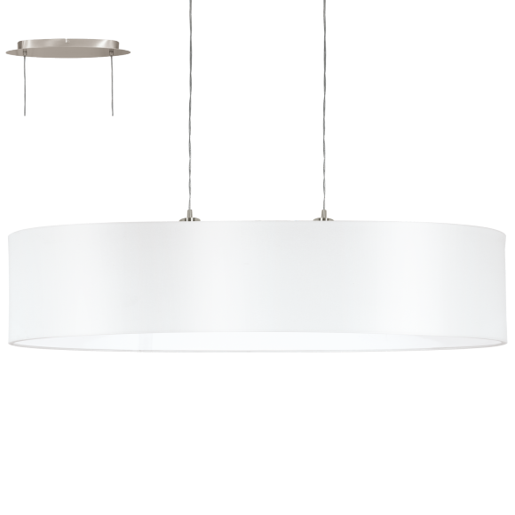 Eglo 31615 MASERLO Textilien Hängeleuchte 2x60W weiß