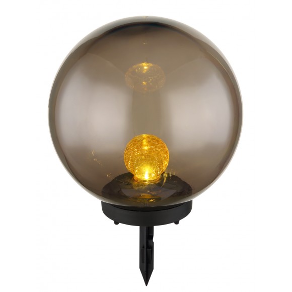 Globo Solar 33827 LED-Außensolarleuchte 1x0,06W | 3000 K | IP44 - steckbar, schwarz, gelb
