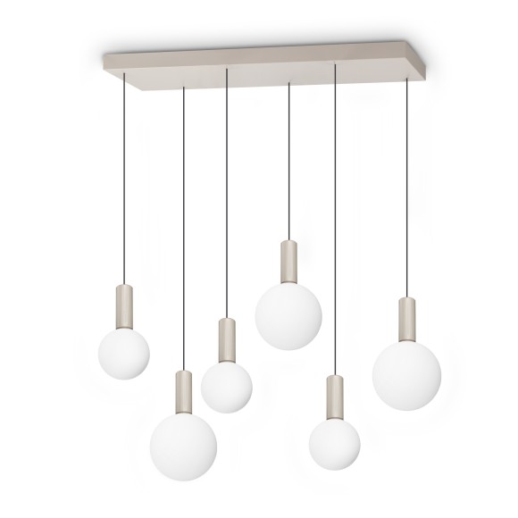 Ideal lux 349220 LED Pendelleuchte ODEON  | 39W integrierte LED-Quelle | 2990lm | 3000K | Seilleuchte | weiß