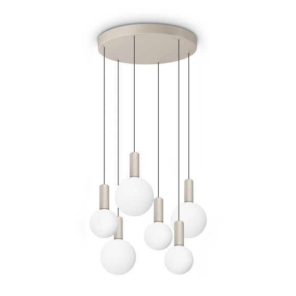 Ideal lux 349237 LED Pendelleuchte ODEON  | 39W integrierte LED-Quelle | 2990lm | 3000K | Seilleuchte | weiß