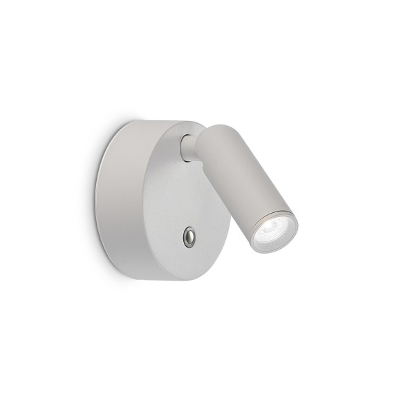 Ideal lux 350233 LED Spot-Wandleuchte BEAN  | 3W integrierte LED-Quelle | 180lm | 3000K | mit Schalter | weiß
