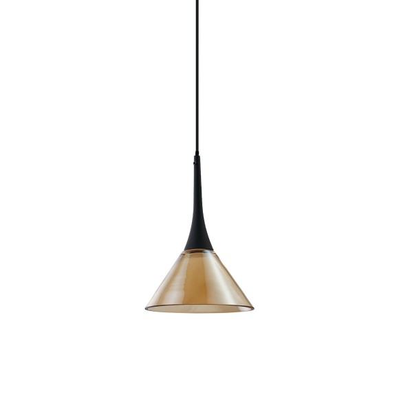 Ideal lux 353623 LED Pendelleuchte COCKTAIL  | 7W integrierte LED-Quelle | 200lm | 3000K | Seilleuchte | verstellbar | braun