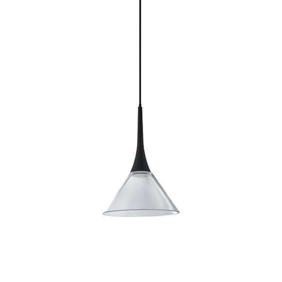 Ideal lux 353647 LED Pendelleuchte COCKTAIL  | 7W integrierte LED-Quelle | 230lm | 3000K | Seilleuchte | verstellbar | schwarz
