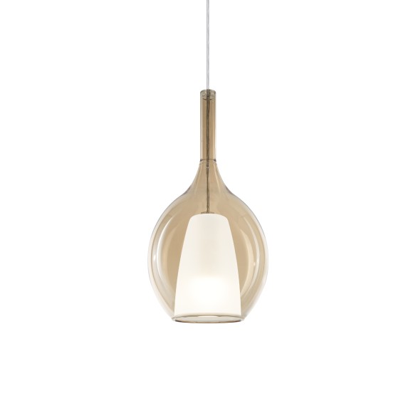 Ideal lux 360003 Pendelleuchte KALIQUE E27 | verstellbar | Seilleuchte | braun