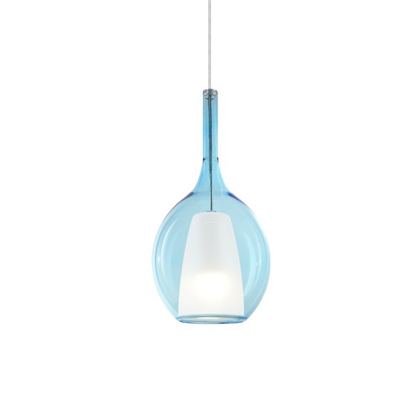 Ideal lux 360041 Pendelleuchte KALIQUE E27 | verstellbar | Seilleuchte | blau
