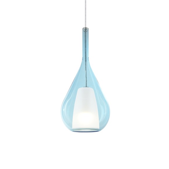 Ideal lux 360089 Pendelleuchte KALIQUE E27 | verstellbar | Seilleuchte | blau