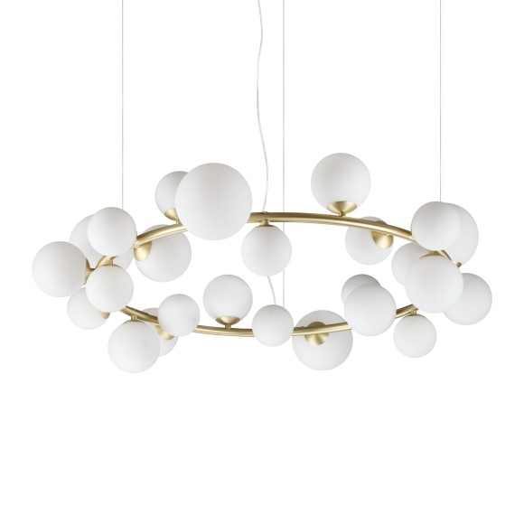 Ideal lux 363370 Pendelleuchte PERLAGE  G9 | verstellbar | Seilleuchte | weiß