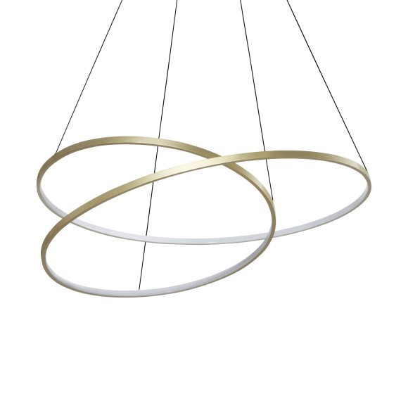 Ideal lux 364926 LED Pendelleuchte OZ  | 75W integrierte LED-Quelle | 4010lm | 3000K | verstellbar | Seilleuchte | bronze