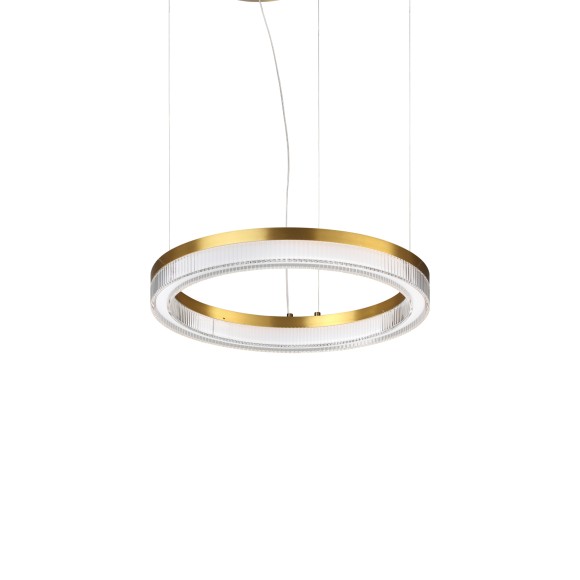 Ideal lux 364964 LED Pendelleuchte CROWN  | 21W integrierte LED-Quelle | 1380lm | 3000K | verstellbar | Seilleuchte | bronze
