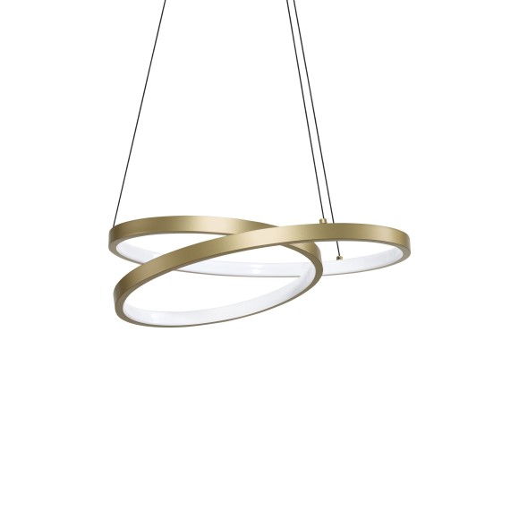 Ideal lux 364971 LED Pendelleuchte OZ  | 38W integrierte LED-Quelle | 2050lm | 3000K | verstellbar | Seilleuchte | bronze
