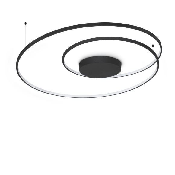 Ideal lux 364995 LED Deckenleuchte OZ  | 75W integrierte LED-Quelle | 3890lm | 3000K | schwarz