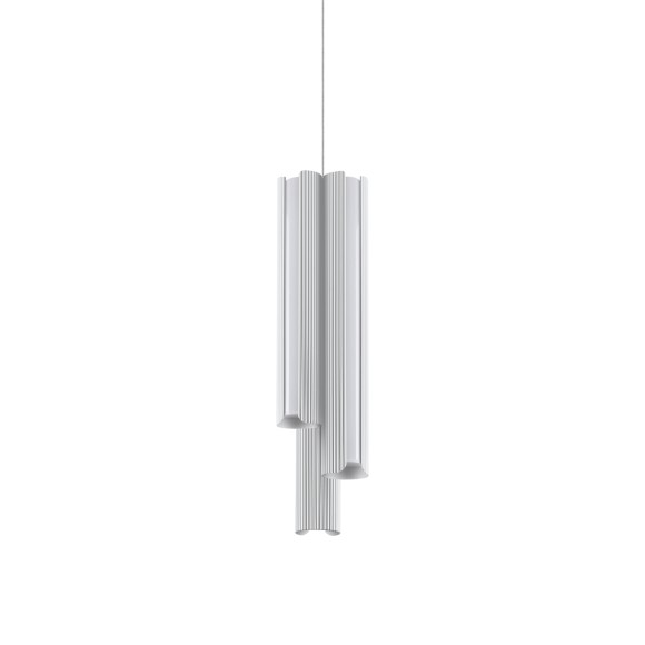 Ideal lux 366470 LED Pendelleuchte DORICA  | 27W integrierte LED-Quelle | 1560lm | 3000K | verstellbar | Seilleuchte | weiß