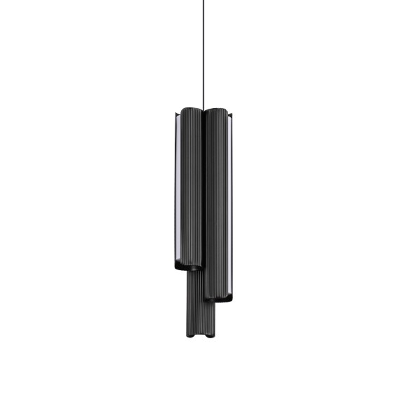 Ideal lux 366487 LED Pendelleuchte DORICA  | 27W integrierte LED-Quelle | 1000lm | 3000K | verstellbar | Seilleuchte | schwarz